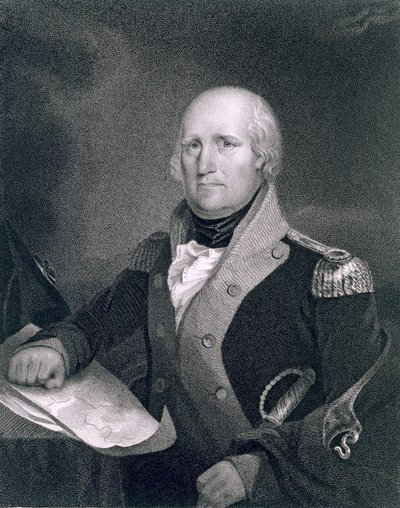 George Rogers Clark (1752-1818) graviert von Thomas B. Welch nach einer Kopie des Originals von James Barton Longacre von John Wesley Jarvis